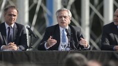 Alberto Fernández en el acto de este miércoles en Santa Fe. Alberto Fernández en el acto de este miércoles en Santa Fe.