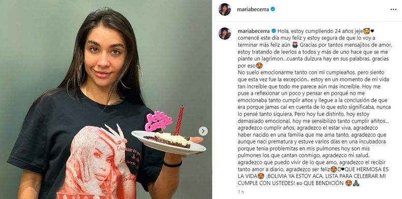 La inesperada revelación de María Becerra.