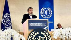 Gerardo Martínez, en la 111° Conferencia Internacional del Trabajo. Gerardo Martínez, en la 111° Conferencia Internacional del Trabajo.