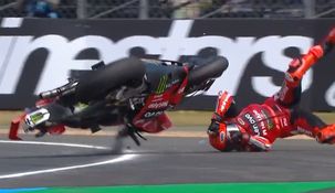 El español, de 33 años, volvió a accidentarse con su Ducati.