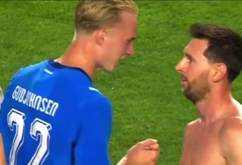Messi, y un confuso momento. Messi, y un confuso momento.