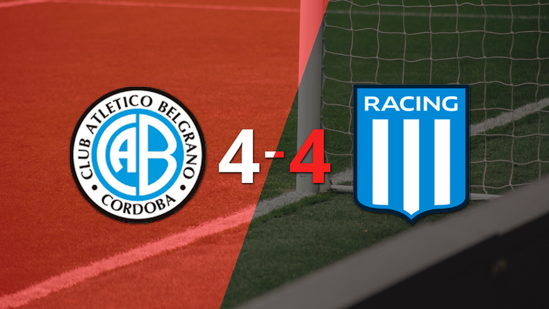 A pesar del triplete de Franco Jara, Belgrano empató con Racing Club
