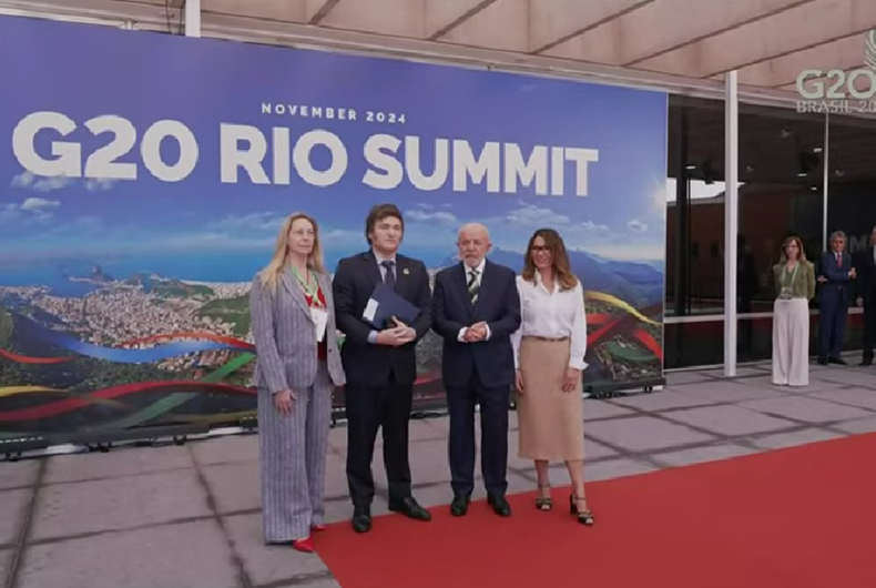 Lula da Silva recibió a Javier Milei al inicio de la jornada en la Cumbre el G20.  