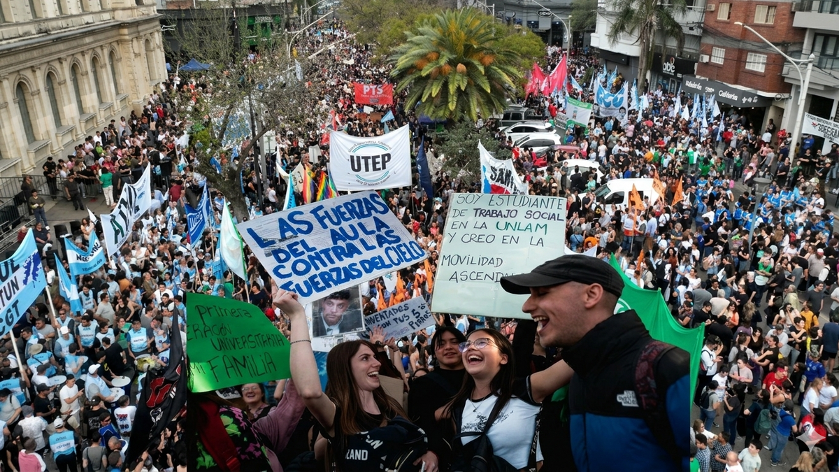 Marcha federal universitaria contra el ajuste: 
