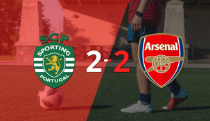 el empate en 2 dejo la llave abierta entre sporting lisboa y arsenal