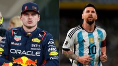 Max Verstappen y Lionel Messi. Max Verstappen y Lionel Messi.