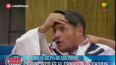 Francisco Delgado es el gran ganador de Gran Hermano: venció a Matías con el 52,7 por ciento de los votos Francisco Delgado es el gran ganador de Gran Hermano: venció a Matías con el 52,7 por ciento de los votos