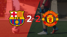 el empate en 2 dejo la llave abierta entre barcelona y manchester united
