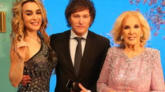 Milei y Fatima Flores con Mirtha Legrand. Milei y Fatima Flores con Mirtha Legrand.