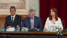 Alberto Fernández junto a Sergio Massa y Cristina Kirchner. Alberto Fernández junto a Sergio Massa y Cristina Kirchner.