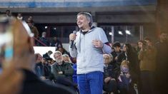 Máximo Kirchner durante su discurso.