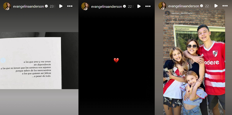 Evangelina Anderson confirmó que Bastian se quedó en Buenos Aires.