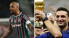 Felipe Melo y Lionel Scaloni. Felipe Melo y Lionel Scaloni.