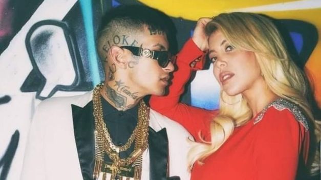 L-Gante junto a Wanda Nara.