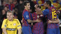 Messi marcó cinco en la paliza por 7-1 de Barcelona sobre el Bayern Leverkusen Messi marcó cinco en la paliza por 7-1 de Barcelona sobre el Bayern Leverkusen