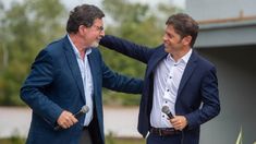 Alberto Sileoni junto a Axel Kicillof. Alberto Sileoni junto a Axel Kicillof.