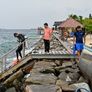 Así es la zona donde los buceadores comenzaron la expedición submarina. Así es la zona donde los buceadores comenzaron la expedición submarina.
