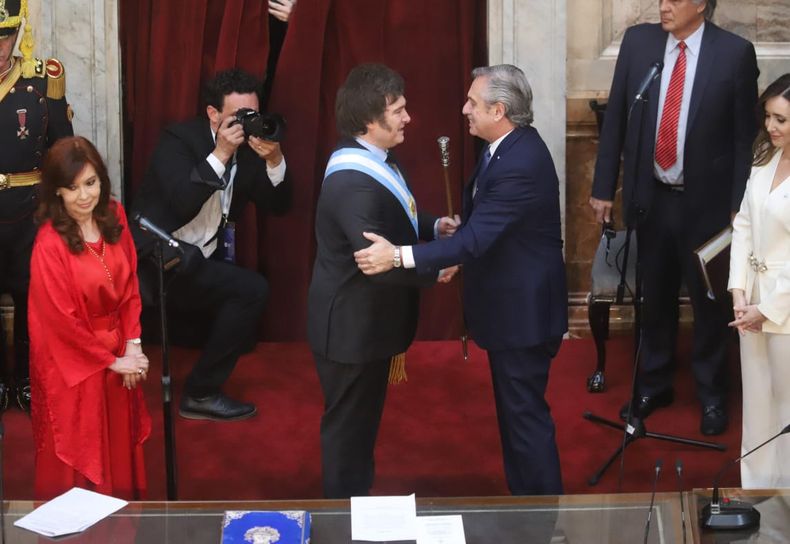 Javier Milei y Alberto Fernández.