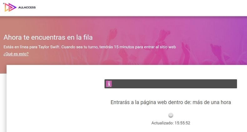 La fila virtual termina con la ilusi&oacute;n de los fans sin entrada.