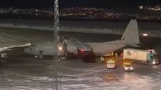 Un avión de la Fuerza Aérea Danesa llegó a Nuuk la noche del miércoles. Un avión de la Fuerza Aérea Danesa llegó a Nuuk la noche del miércoles.