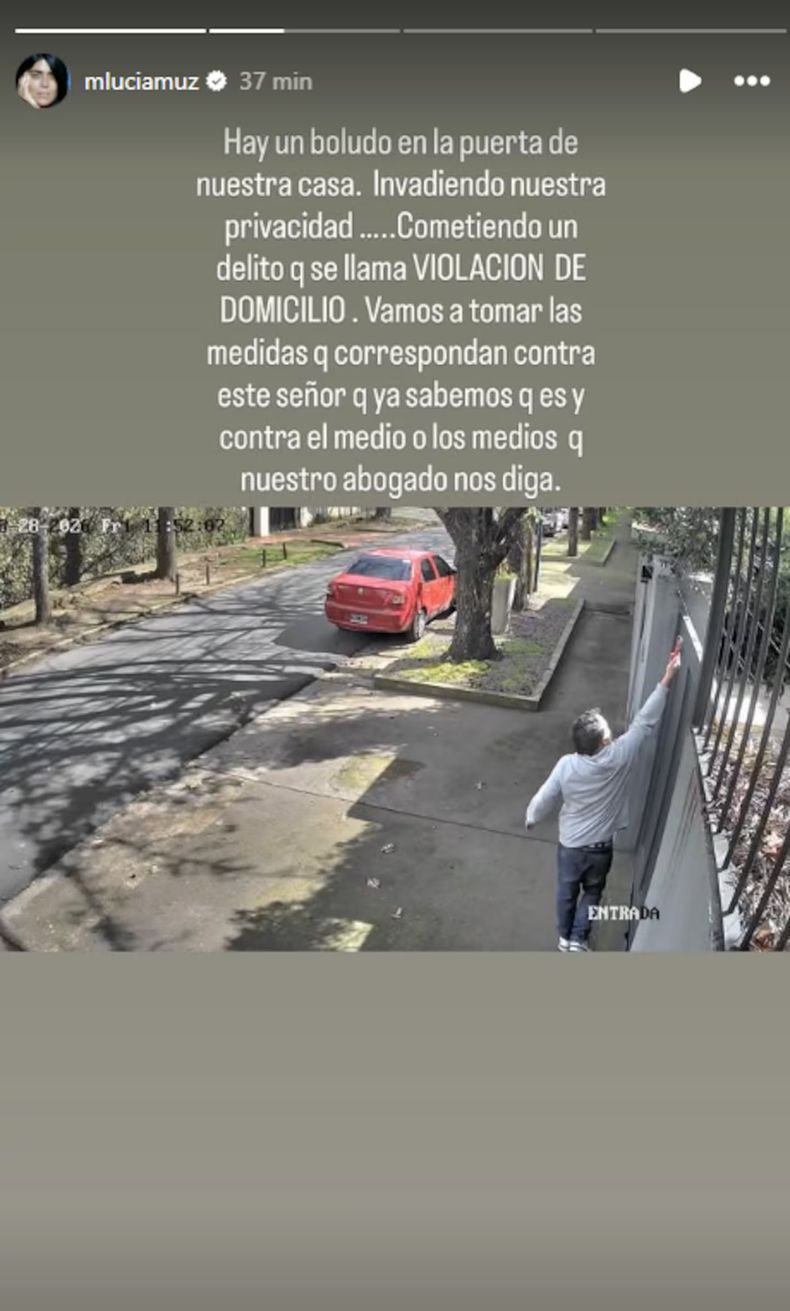 El enojo de Mariana Muzlera con el hombre que filmó su casa.