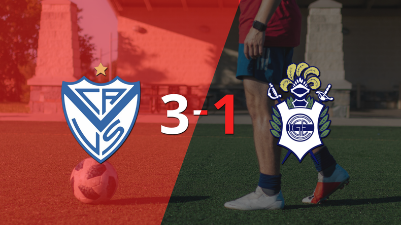 Walter Bou marca un doblete en la victoria 3-1 de Vélez ante Gimnasia