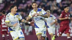 Di María volvió a marcar y lo festejó con su hinchada, en un partido histórico. Di María volvió a marcar y lo festejó con su hinchada, en un partido histórico.