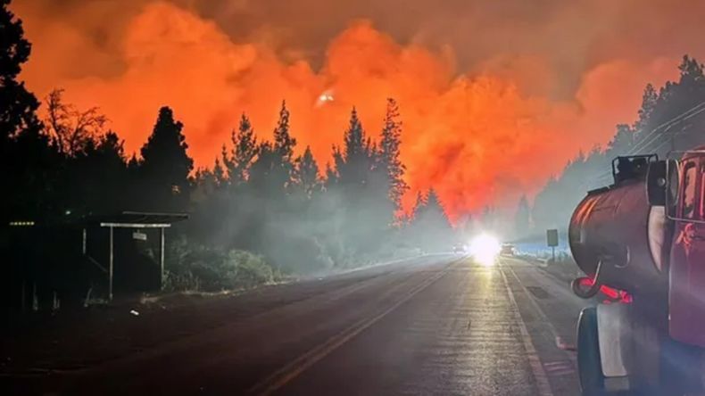 Bariloche, uno de los focos de incendio en la Patagonia.