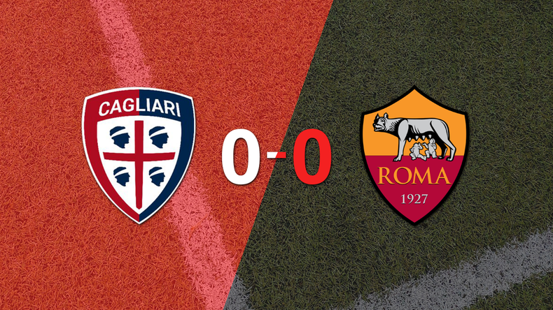 Sin muchas emociones, Cagliari y Roma empataron 0-0
