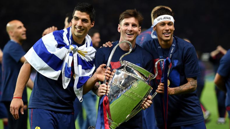 Lionel Messi, integrante del tridente ofensivo con Luis Suárez y Neymar.