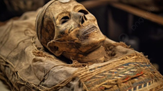 Los restos humanos encontrados cerca del mausoleo del Aga Khan, al sur de Egipto.