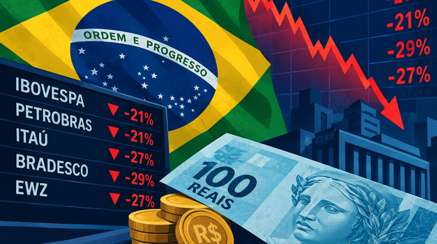 El ETF EWZ llegó a retroceder cerca de un 27% en las operaciones previas a la apertura, mientras que los futuros del real perdieron alrededor de un 10%.