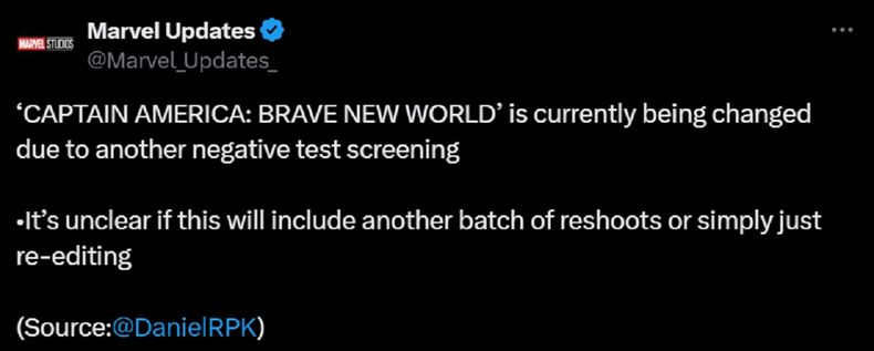 Captain America: Brave New World será la primera de Sam Wilson como el superhéroe.