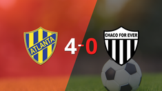 con triplete de juan galeano, atlanta goleo a chaco for ever 4-0
