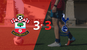 feria de goles en el empate entre southampton y tottenham