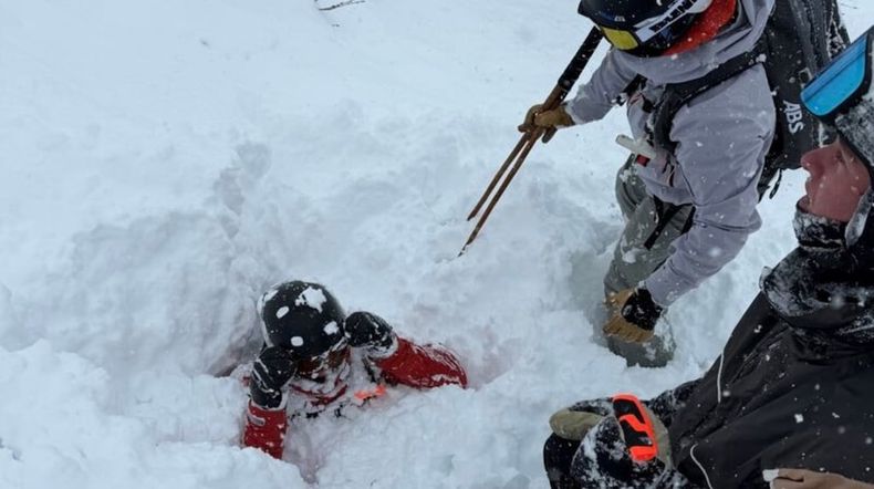 El creador de contenidos Matteo Zilla fue el héroe en la nieve.