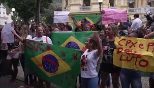 Las protestas se llevan en las calles de Río de Janeiro.&nbsp;