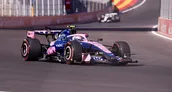 El piloto argentino Franco Colapinto en el auto de Alpine.