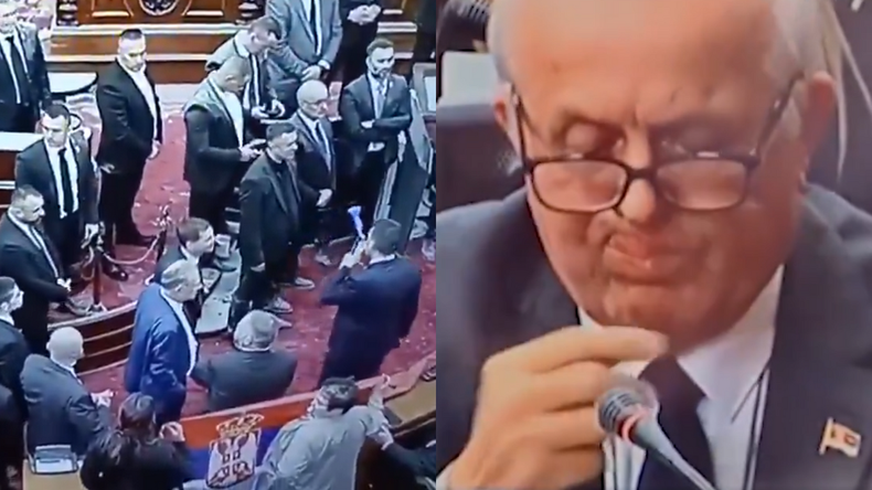 El momento se viralizó y fue aprovechado por la oposición.