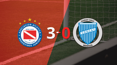 argentinos juniors sentencio con goleada 3-0 a godoy cruz
