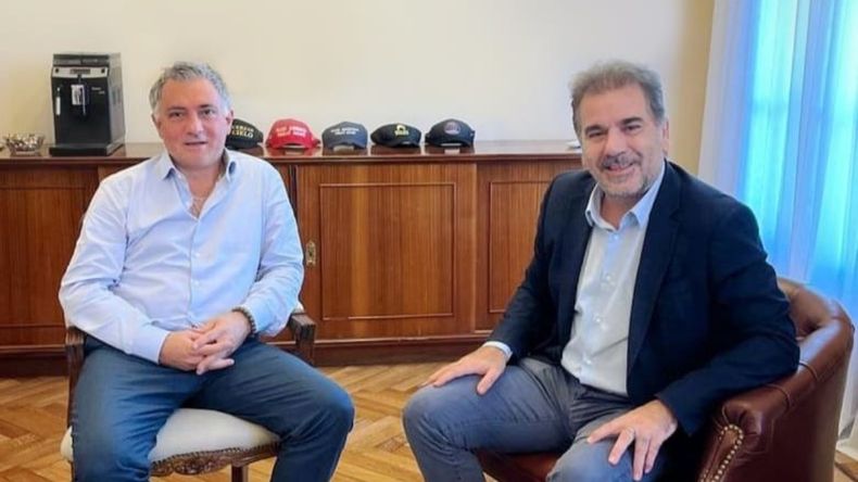Cristian Ritondo y Nicolás Pareja, actores principales del PRO y LLA para el acuerdo electoral en Provincia. 