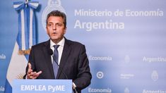 Massa realizó el anuncio en el Ministerio de Economía. Massa realizó el anuncio en el Ministerio de Economía.