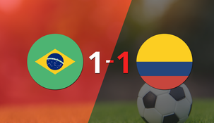 Empate a uno entre Brasil y Colombia