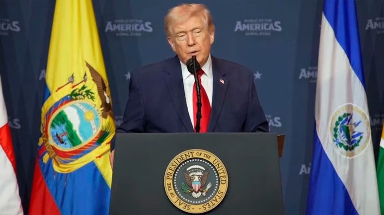 Donald Trump fue el único de los presidentes que habló de la cumbre. 