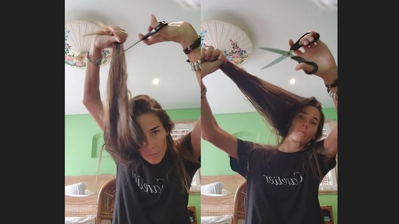 Video: Juana Viale se cortó el pelo en apoyo a las mujeres iraníes&nbsp;