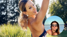 La bailarina se sumó a la moda del rosa que muchas famosas volvieron a incluir en sus trajes de baño. La bailarina se sumó a la moda del rosa que muchas famosas volvieron a incluir en sus trajes de baño.