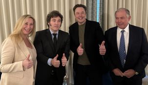 Musk recibió a Milei y su hermana en Los Ángeles. Musk recibió a Milei y su hermana en Los Ángeles.