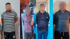 Algunos de los detenidos que formaban parte de una banda de pungas. Algunos de los detenidos que formaban parte de una banda de pungas.