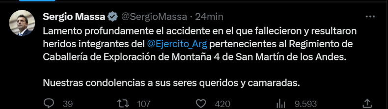 Sergio Massa se solidarizó con las víctimas del accidente fatal en San ...