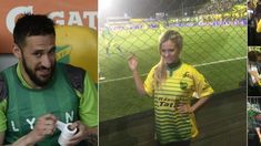 Después de los rumores de infidelidad, Alejandra Maglietti fue a ver a Jonás Gutiérrez a la cancha Después de los rumores de infidelidad, Alejandra Maglietti fue a ver a Jonás Gutiérrez a la cancha